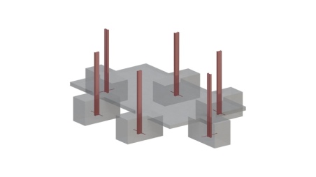 Piscina de madera AQUA 4.65 x 2.85 - H.1.24 m con playa, gris, con vigas a encastrar en la solera