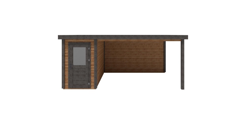 Caseta de jardín de madera Mira 5.56x3.09 m - 17.18 m2 - 28 mm – impregnada