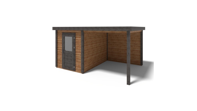 Caseta de jardín de madera Vala 4.56x3.09 m - 14.09 m2 - 28 mm – impregnada