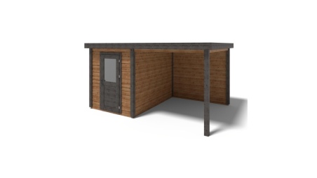 Caseta de jardín de madera Vala 4.56x3.09 m - 14.09 m2 - 28 mm – impregnada