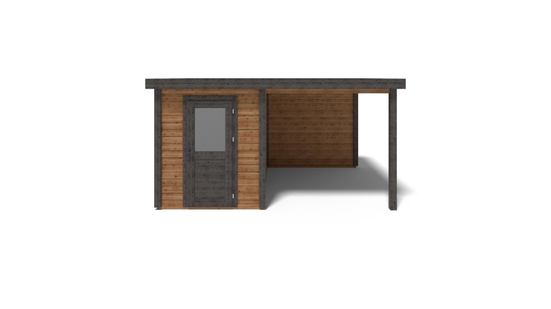 Caseta de jardín de madera Vala 4.56x3.09 m - 14.09 m2 - 28 mm – impregnada