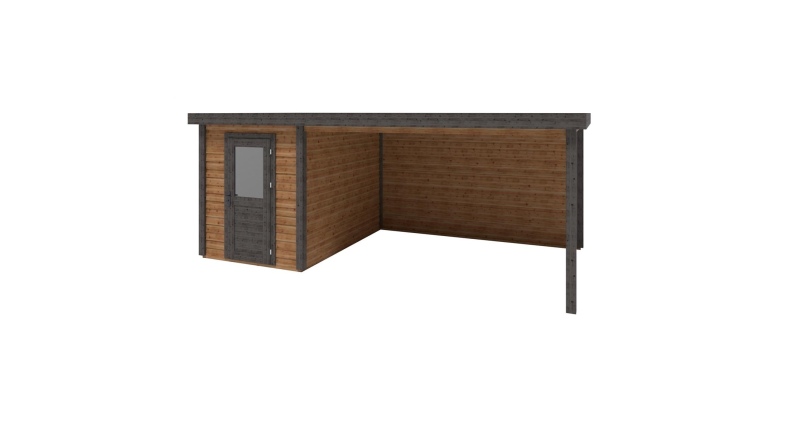 Caseta de jardín de madera Vala 6.06x3.09 m - 18.72 m2 - 28 mm – impregnada