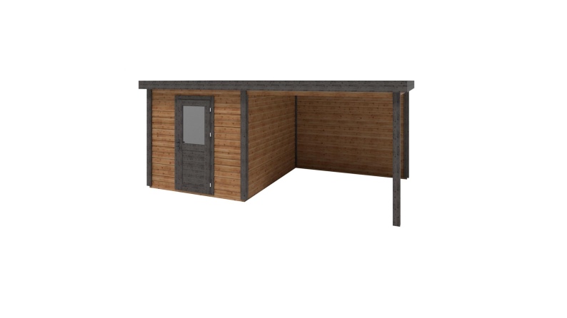 Caseta de jardín de madera Rava 5.56x3.09 m - 17.18 m2 - 28 mm – impregnada