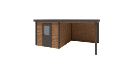 Caseta de jardín de madera Rava 5.56x3.09 m - 17.18 m2 - 28 mm – impregnada