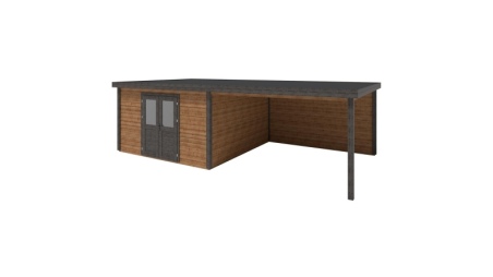 Caseta de jardín de madera Freya 8.06x4.09 m - 32.96 m2 - 28 mm – impregnada