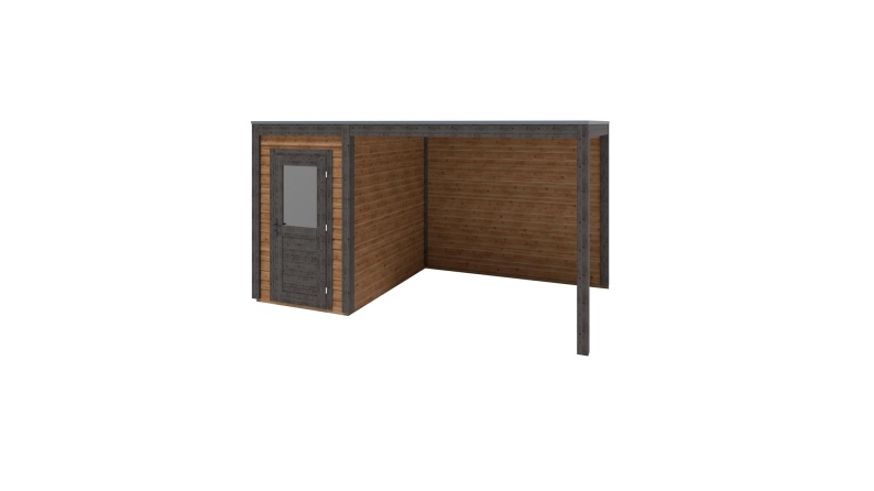 Caseta de jardín de madera Veya 4.56x2.59 m - 11.81 m2 - 28 mm – impregnada