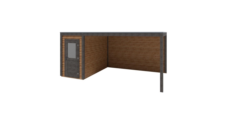 Caseta de jardín de madera Veya 5.56x3.09 m - 17.18 m2 - 28 mm – impregnada