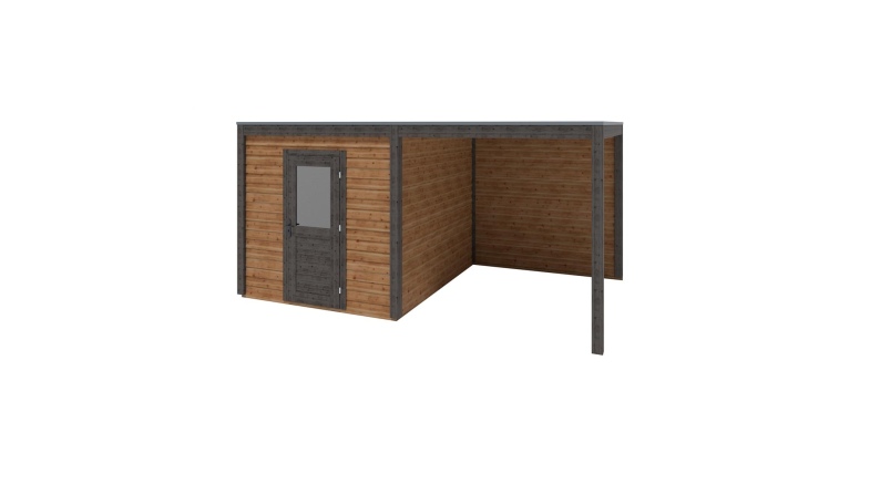 Caseta de jardín de madera Nexa 5.06x3.09 m - 15.64 m2 - 28 mm – impregnada