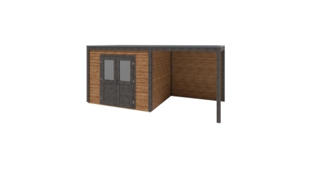 Caseta de jardín de madera Sora 5.56x2.59 m - 14.4 m2 - 28 mm – impregnada