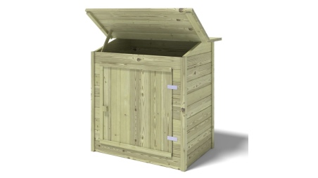 Caseta de madera para sistema de filtración de piscina 1.2 x 0.84 – H.1.16 m, Impregnado