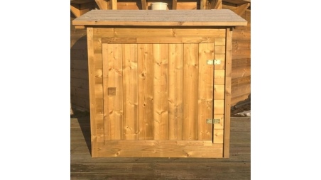 Caseta de madera para sistema de filtración de piscina 1.2 x 0.84 – H.1.16 m, Impregnado