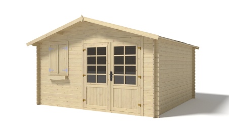 Caseta de jardín de madera 16 m2 - 4x4 m - 28 mm