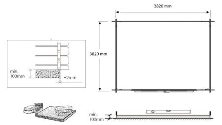 Caseta de jardín de madera 16 m2 - 4x4 m - 28 mm