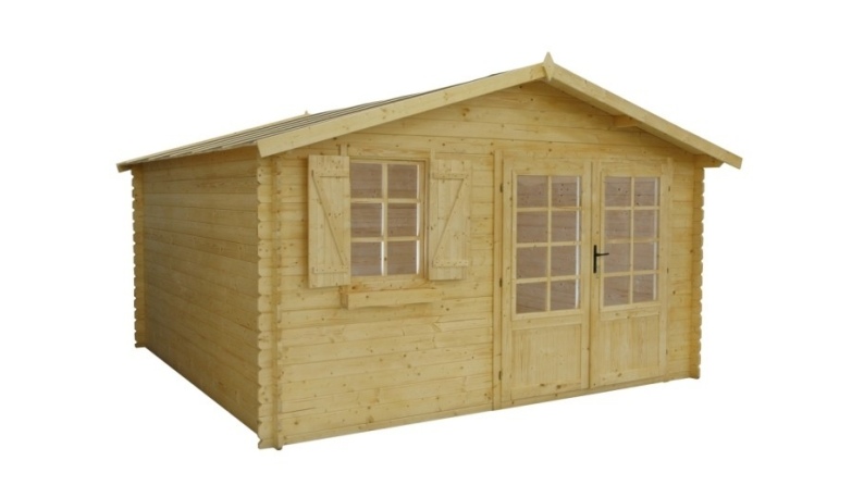 Caseta de jardín de madera 16 m2 - 4x4 m - 28 mm