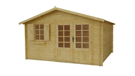 Caseta de jardín de madera 16 m2 - 4x4 m - 28 mm