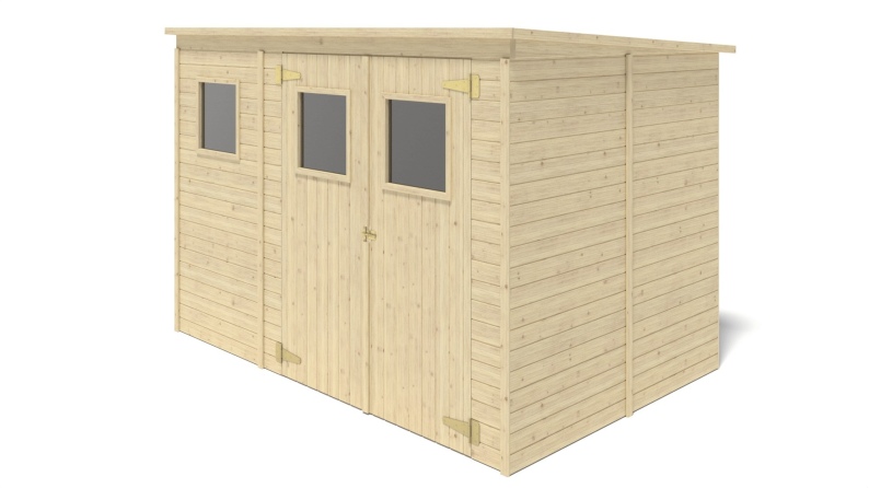 Caseta de jardín de madera 4.86 m2 - 2.7x1.8 m - 12.5 mm
