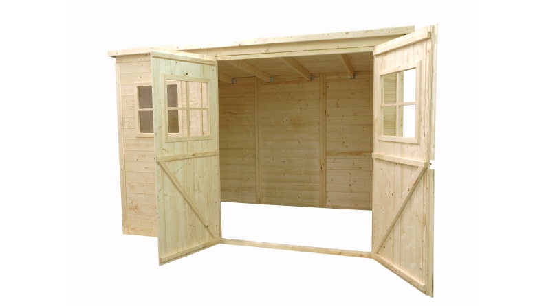 Caseta de jardín de madera 4.86 m2 - 2.7x1.8 m - 12.5 mm