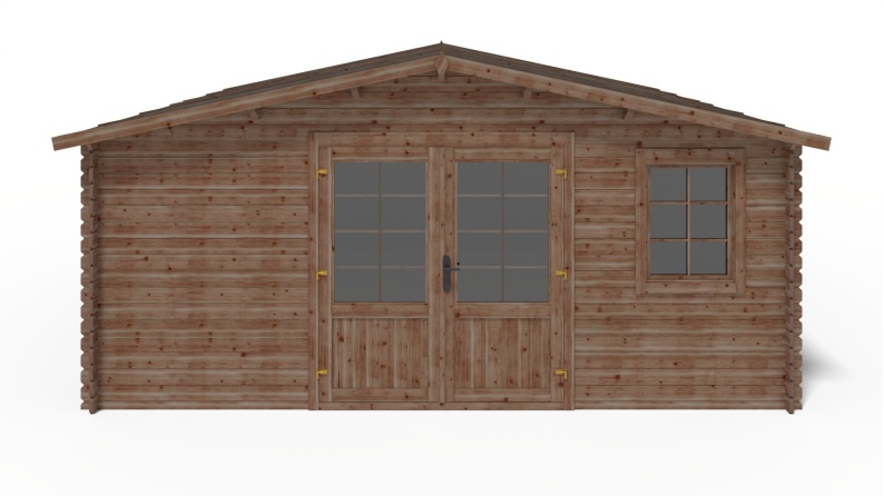 Caseta de jardín de madera 25 m2 - 5x5 m - 28 mm - impregnada