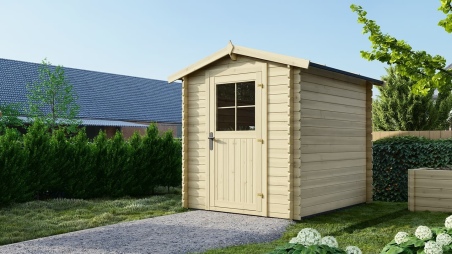 Caseta de jardin de madera 4.75 m2 - 1.9x2.5 m - 28 mm  