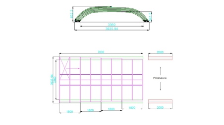 Cubiertas para piscinas 7.03x3.36 m - Policarbonato celular de 8 mm