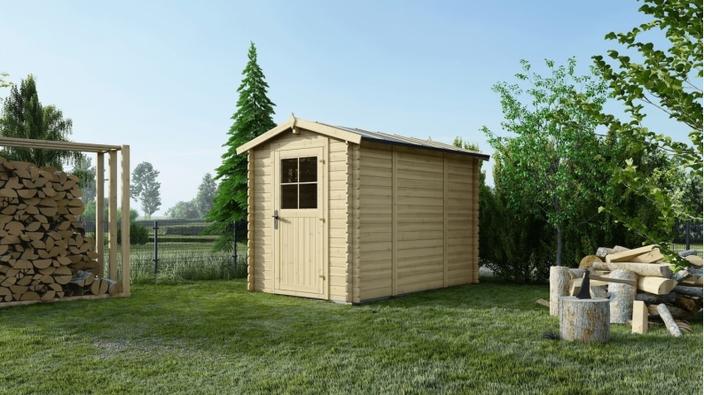 Caseta de jardin de madera 5.7 m2 - 1.9x3 m - 28 mm  