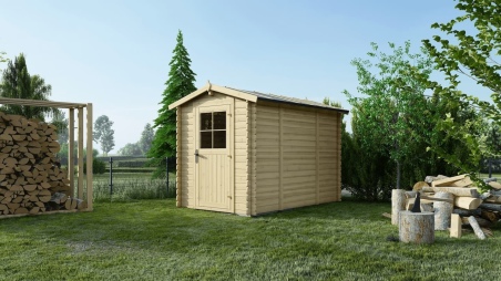 Caseta de jardin de madera 5.7 m2 - 1.9x3 m - 28 mm  
