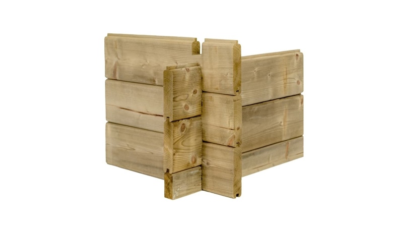 Caseta de jardín de madera 5 m2 - 2.5x2 m - 28 mm - impregnada