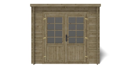 Caseta de jardín de madera 5 m2 - 2.5x2 m - 28 mm - impregnada