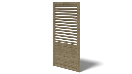 Pérgola de jardín 4.04x4.04 m con paneles - Impregnada