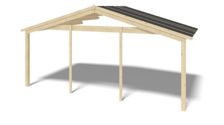 Caseta de jardín de madera-6x6 m - 54 m2 con terraza