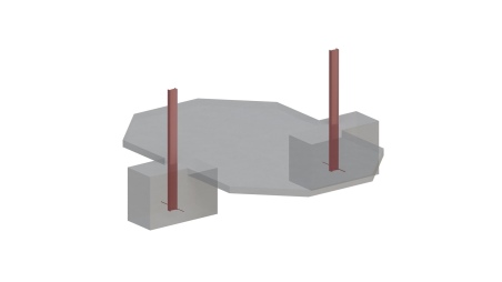 Piscina de madera NEMO 5.79 x 3.49 – H.1.45 m, azul claro, con vigas a encastrar en la solera