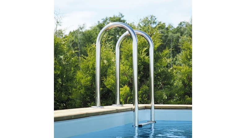 Piscina de madera NEMO 4.3 x 3 – H.1.31 m, azul claro, sobre bastidor - sin solera