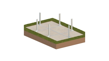 Piscina de madera AQUA 4.65x2.85 - H.1.24 m con marco de acero