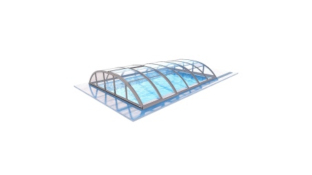 Cubiertas para piscinas 4.33x2.52 m - Policarbonato compacto de 3 mm