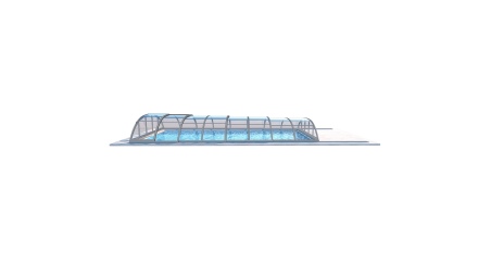 Cubiertas para piscinas 7.03x3.36 m - Policarbonato compacto de 3 mm