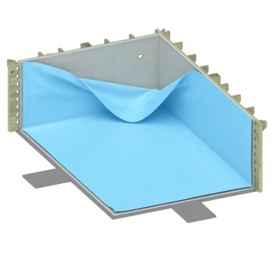 Liner 0.75 mm, azul claro, para piscina AQUA BAS7309