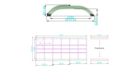 Cubiertas para piscinas 6.1x2.38 m - Policarbonato celular de 8 mm