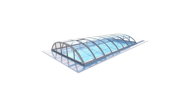 Cubiertas para piscinas 7.43x3.5 m - Policarbonato compacto de 3 mm