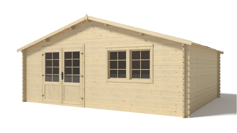Caseta de jardín de madera 30 m2 - 6x5 m - 40 mm