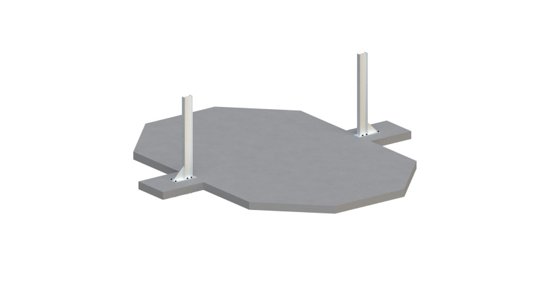 Piscina de madera NEMO 5.79 x 3.49 - H.1.45 m con playa, arena, con vigas a atornillar a la solera