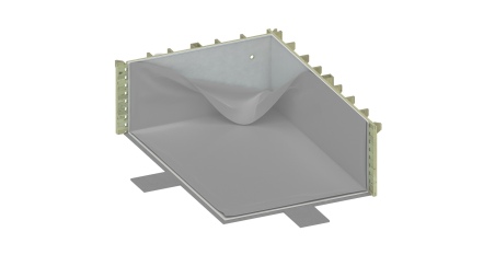 Piscina de madera AQUA 4.65 x 2.85 – H.1.24 m, gris, con vigas a encastrar en la solera