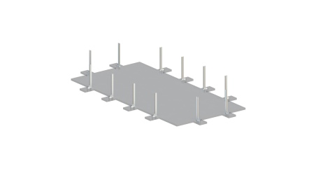 Piscina de madera AQUA 10.2 x 5.2 - H.1.45 m, gris, con vigas a atornillar a la solera