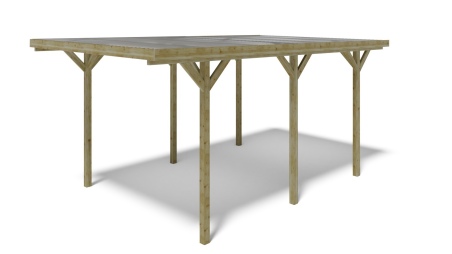 Cochera 3.04x5.12 m - 15.57 m2 - cobertura de PVC 