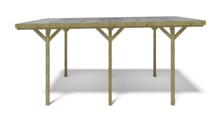 Cochera 3.04x5.12 m - 15.57 m2 - cobertura de PVC 