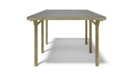 Cochera 3.04x5.12 m - 15.56 m2 - cobertura de PVC 